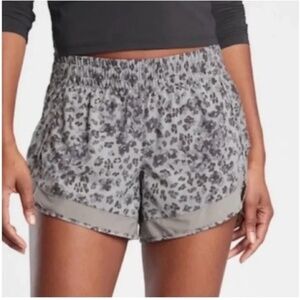Athleta Leopard 4” Mesh Racer Run Yoga Mesh Animal Print Shorts BIG SIZES 3X